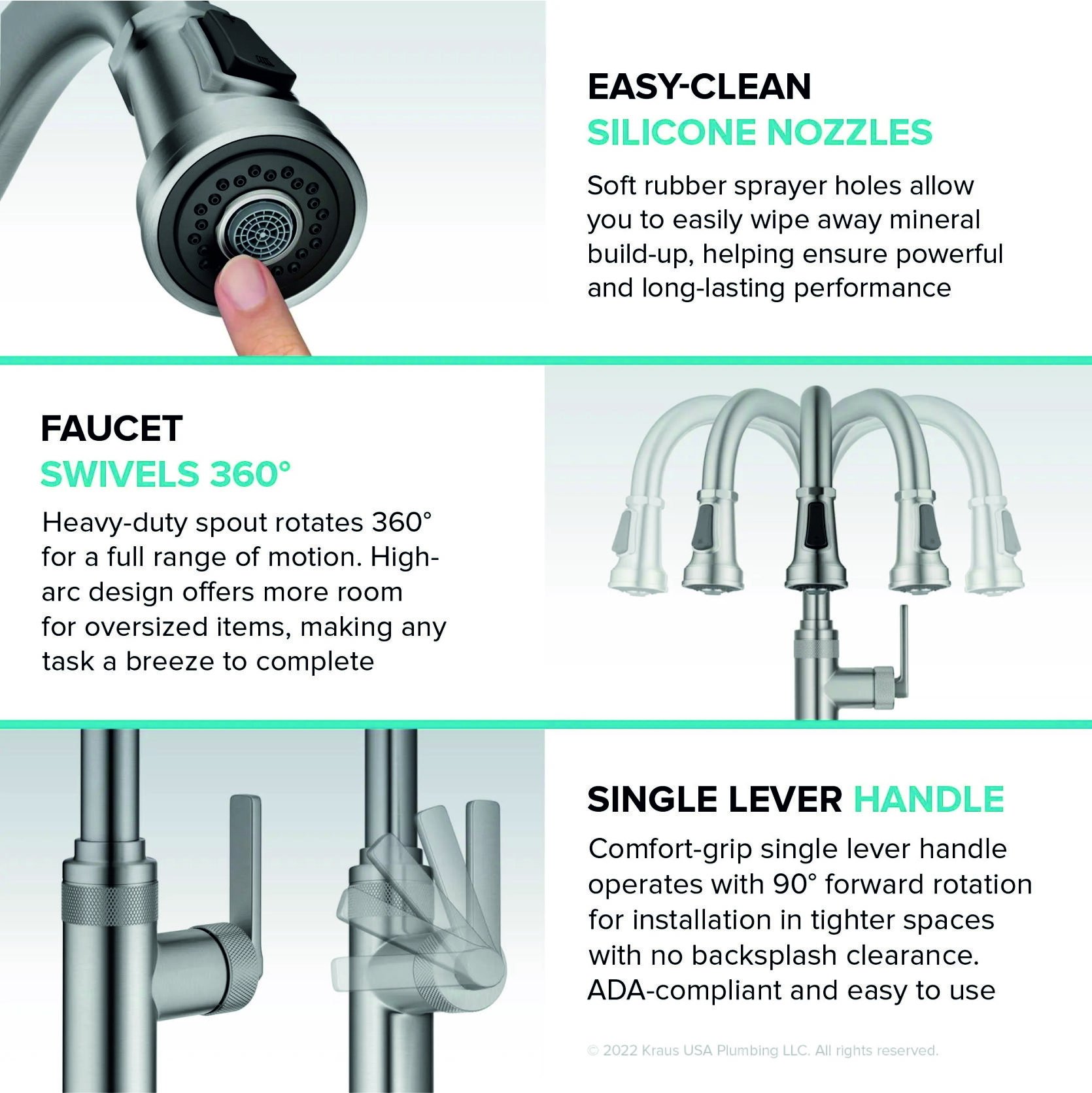 Кухонный смеситель Kraus KPF-4102SFACB - изображение 5