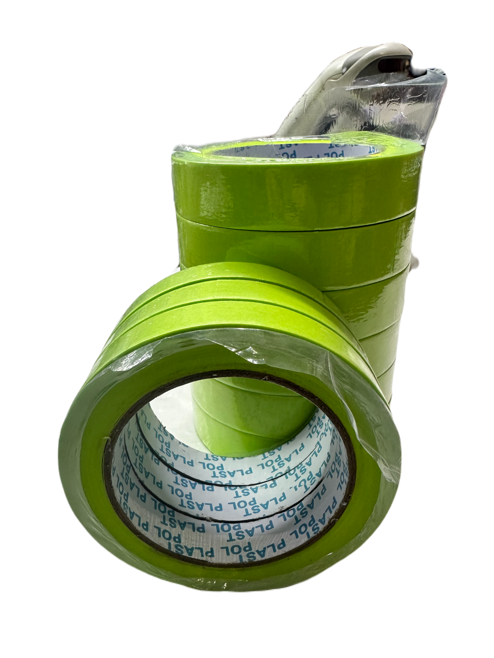 Скотч POL PLAST зелёный 19мм