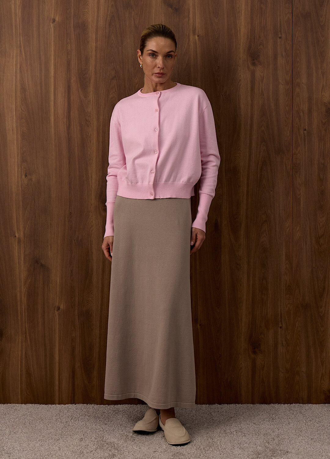 

Юбка Jacqueline из мерсеризованного хлопка - Бежевая, Taupe;бежевый