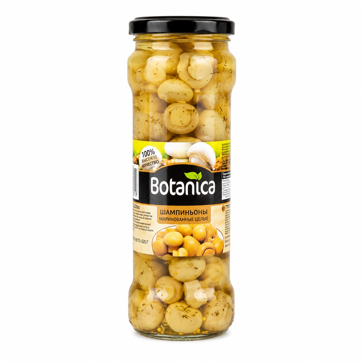 Грибы маринованные шампиньоны целые (консерв.) (Botanica) 370мл