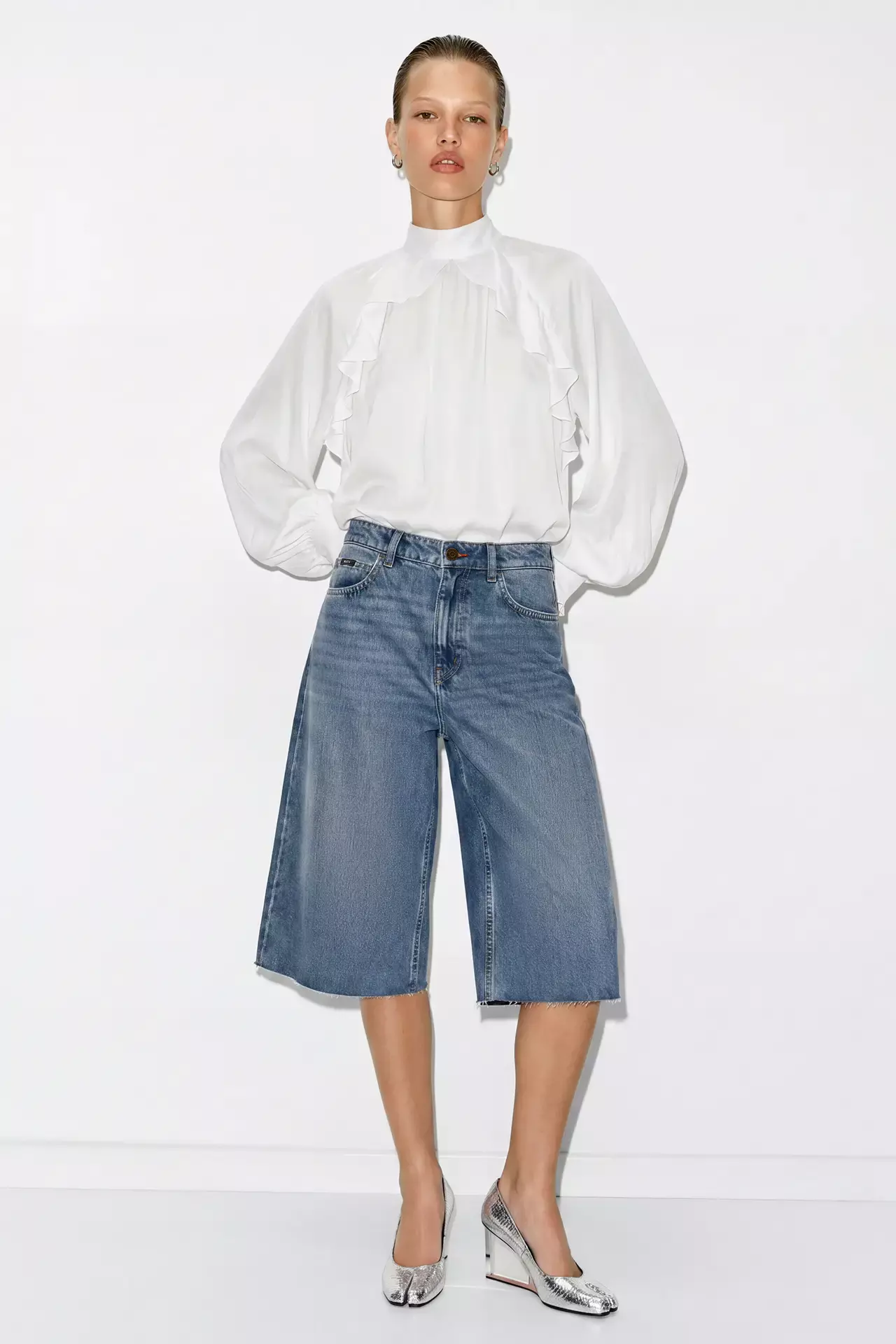 BLCV: Шорты бермуды Jane Stonewash Vintage
