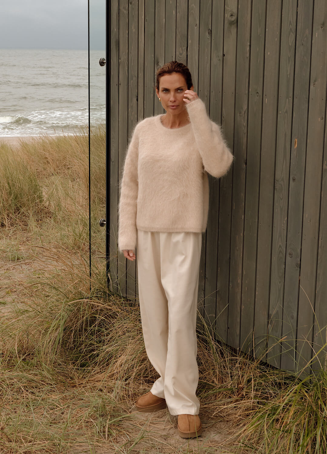 

Джемпер из шерсти альпаки - Бежевый, Сhampagne;бежевый