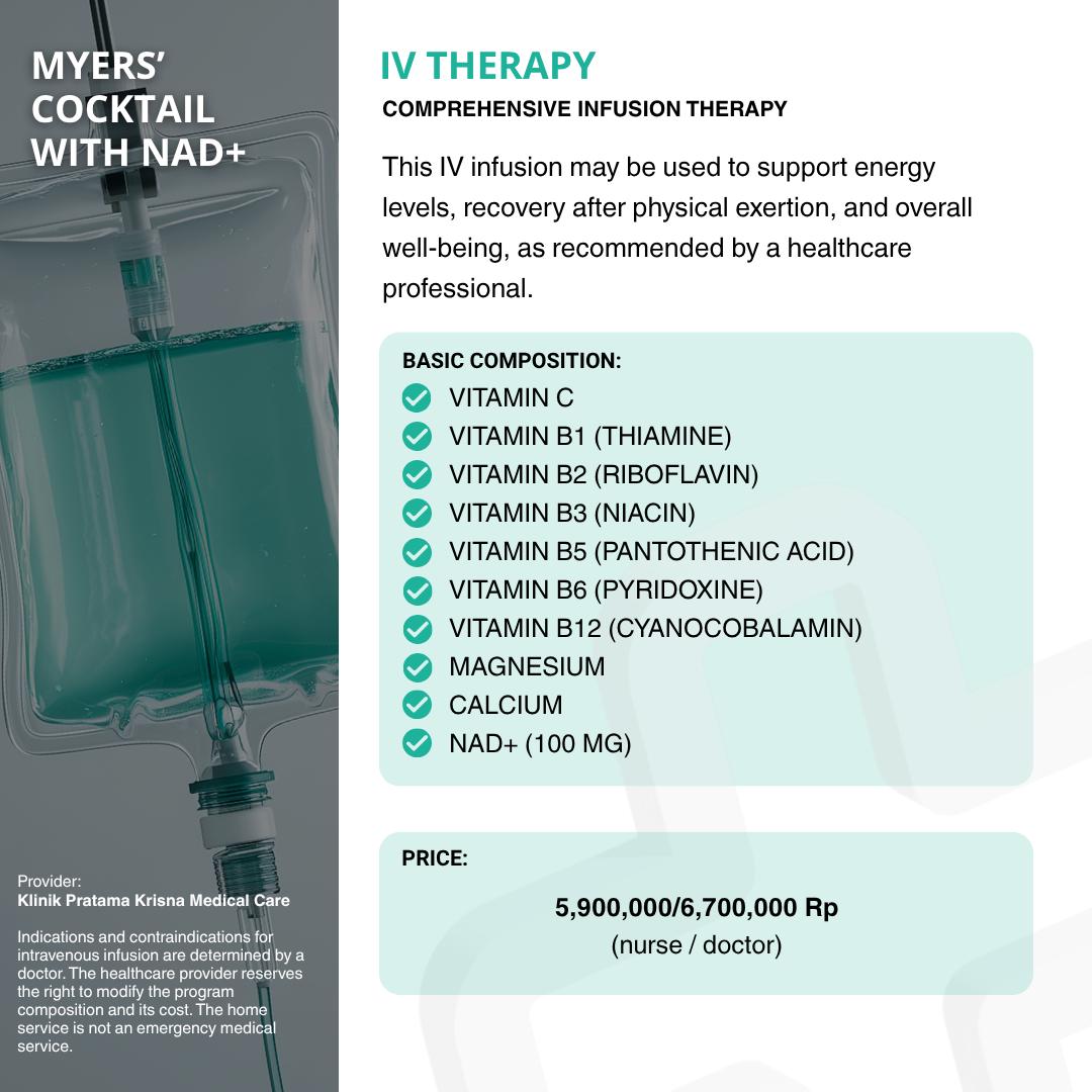 Myers Cocktail + NAD — Myers cocktail+NAD (Nurse)