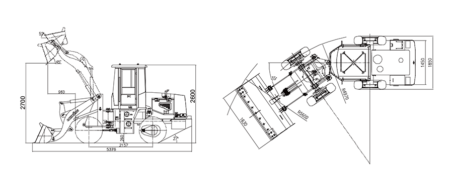 Схема и габариты Lonking CDM812