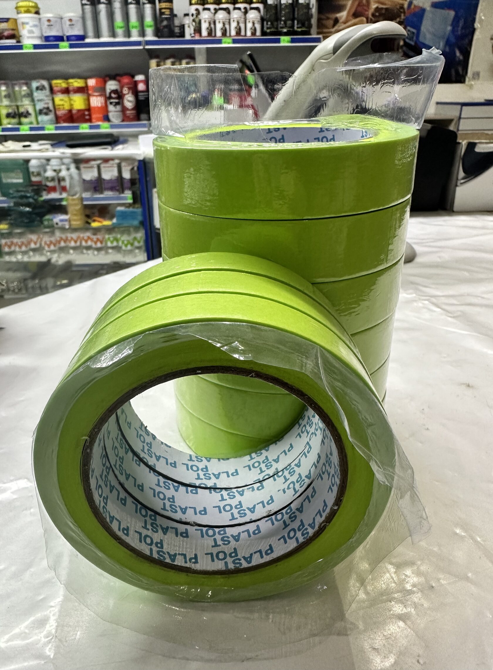 Скотч POL PLAST зелёный 25мм