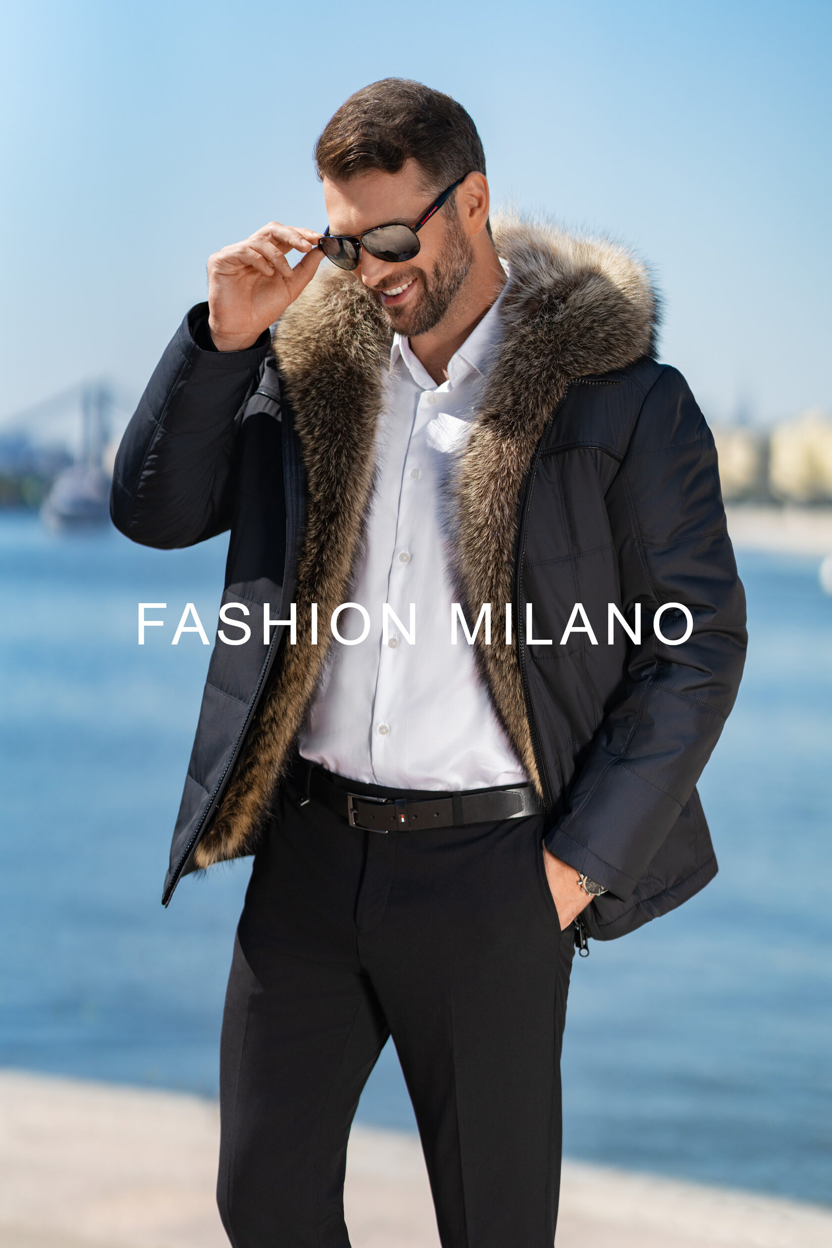 Пуховик с натуральным мехом TR-7708 - NEW EXCLUSIVE LIMITED COLLECTION  FASHION MILANO - FASHION MILANO ITALY