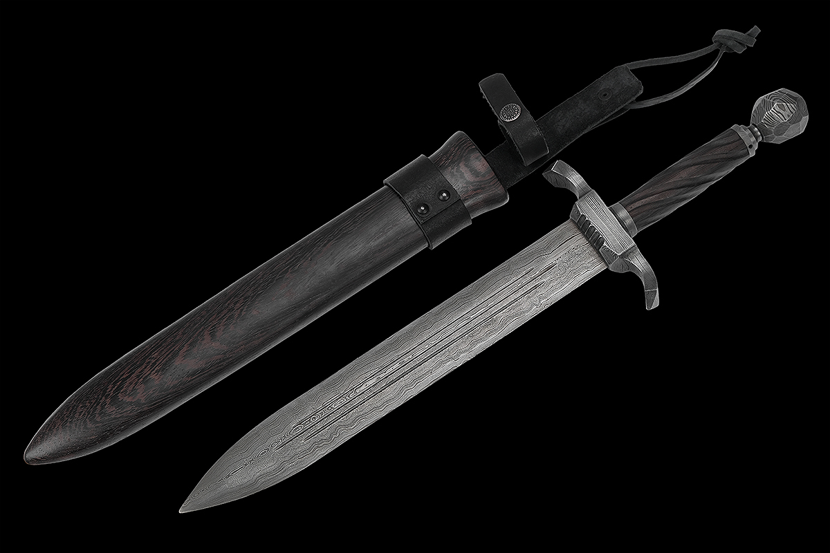 Меч Гладиус из дамасскoй стали