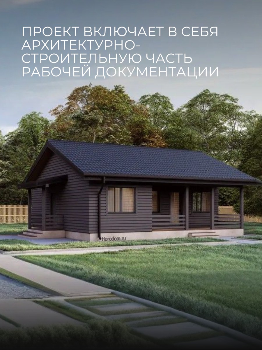 Проект дома 60 м2 / Каркасник/Баня / 1 э — фото 3