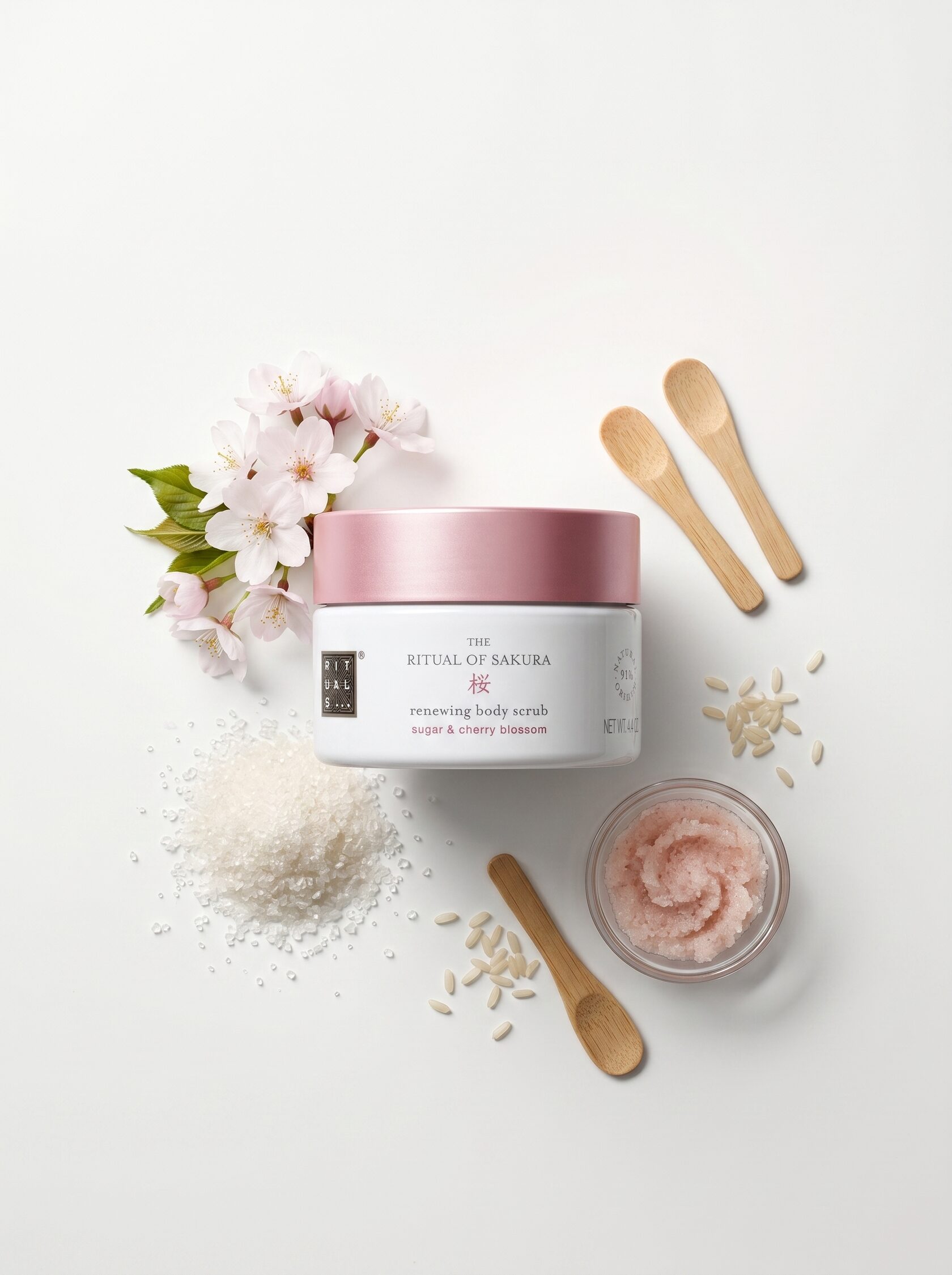 Скраб для тела RITUALS "Sakura" с ароматом цветов вишни и рисового молока, 250