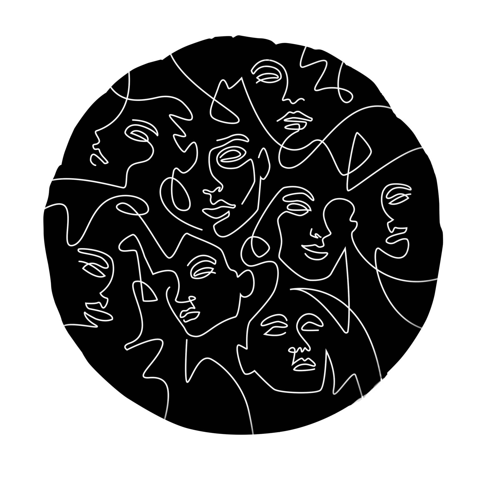 шар надувной круг 18' / образ инверсия - Круг 18'