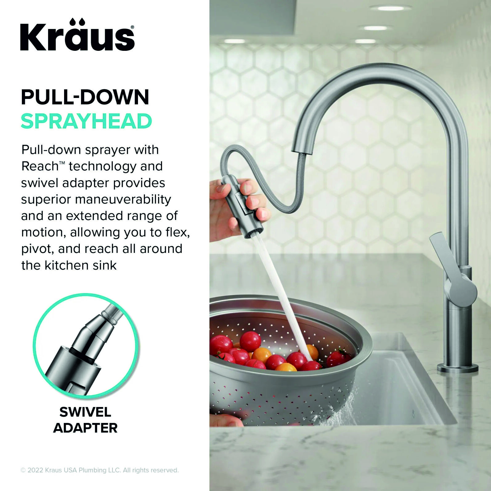 Кухонний змішувач Kraus KPF-2820MBSFSB - изображение 4