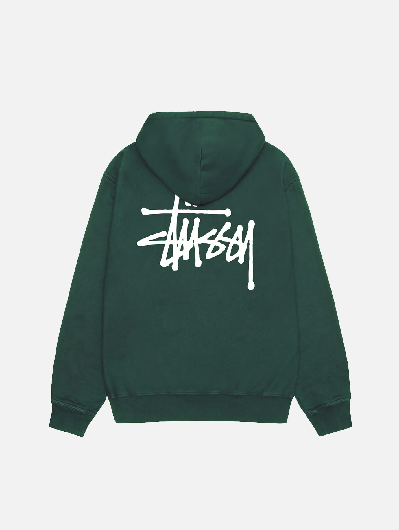 Stussy Худи Basic Stussy Pig. Dyed Hood Зелёный