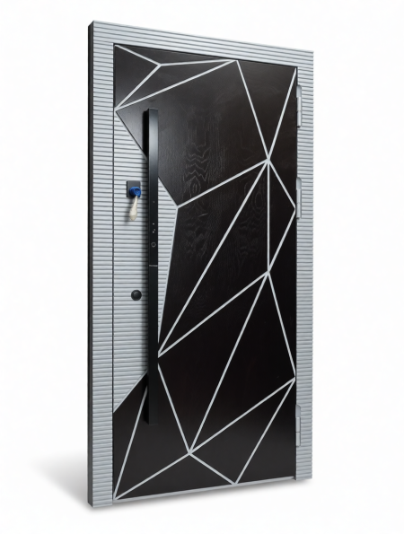 Входная дверь «Техно» с умным замком — вид снаружи