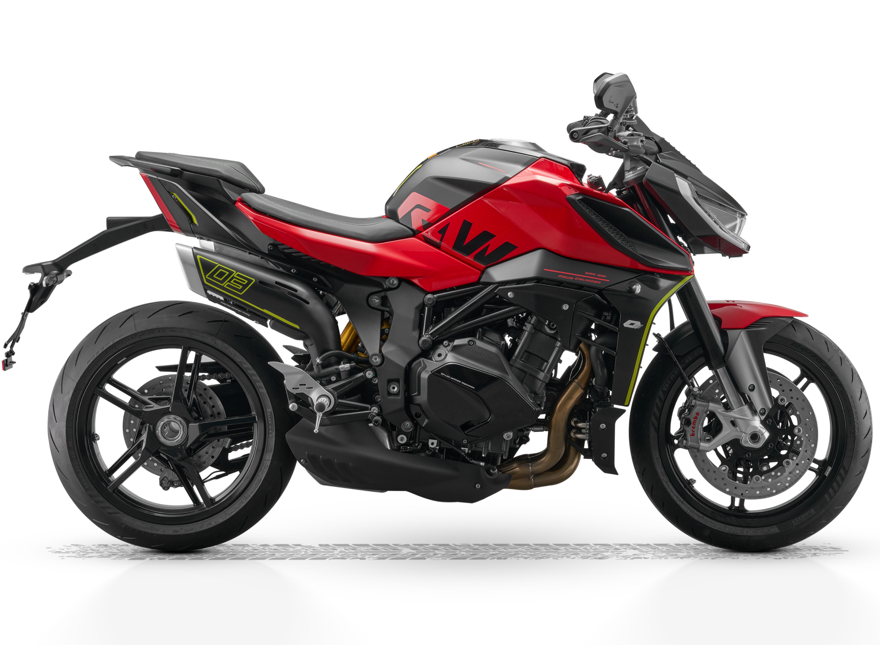 QJMOTOR SRK 921 в красной расцветке с чёрными элементами