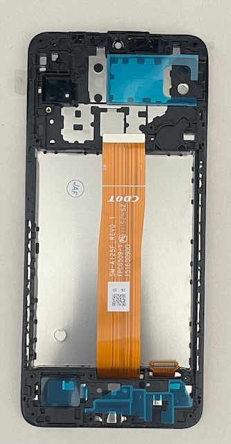 Дисплей с тачскрином Samsung (Самсунг) A12 / A125 с рамкой ( 100% оригинал) (черный)