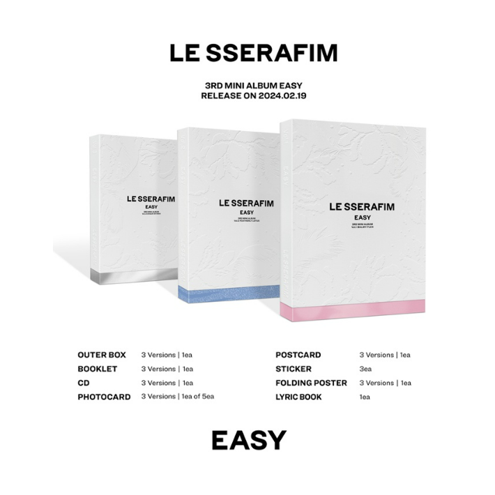 Мини-альбом LE SSERAFIM EASY — три версии и состав