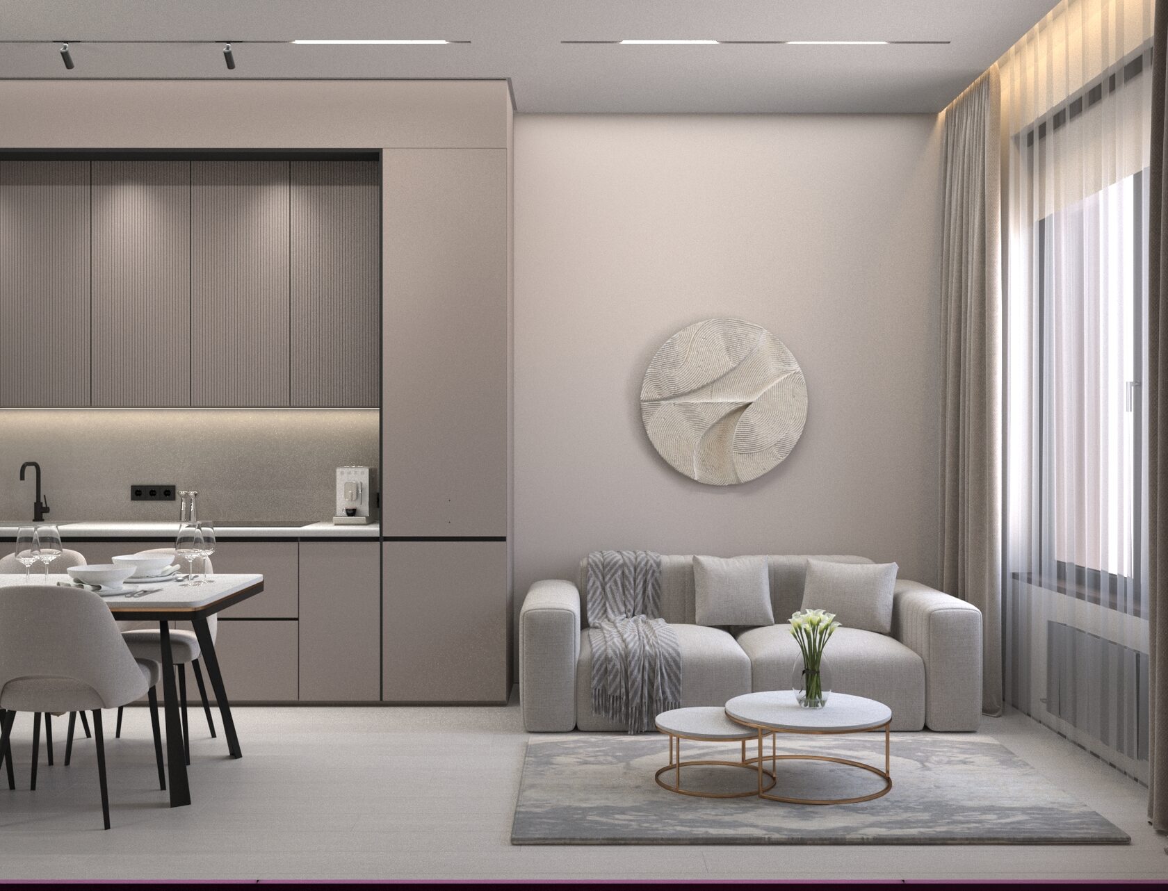 Дизайн-проект квартиры 43 м² ЖК «Зиларт»