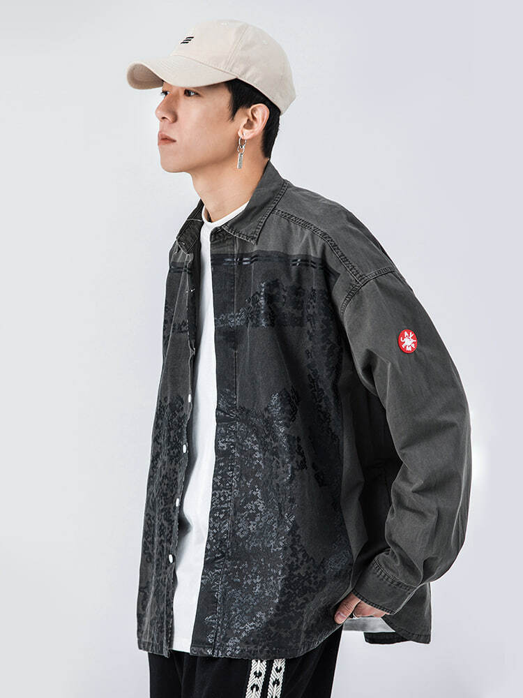 CAV EMPT CE Denim Shirt Grey NAKED