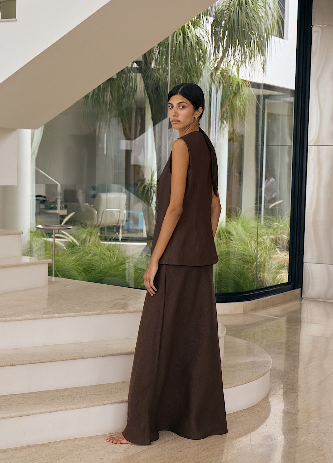 

Жилет Camellia изо льна - Коричневый, Brown;коричневый