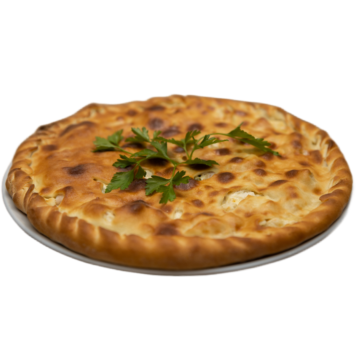 Осетинский пирог с курицей, грибами и ананасом