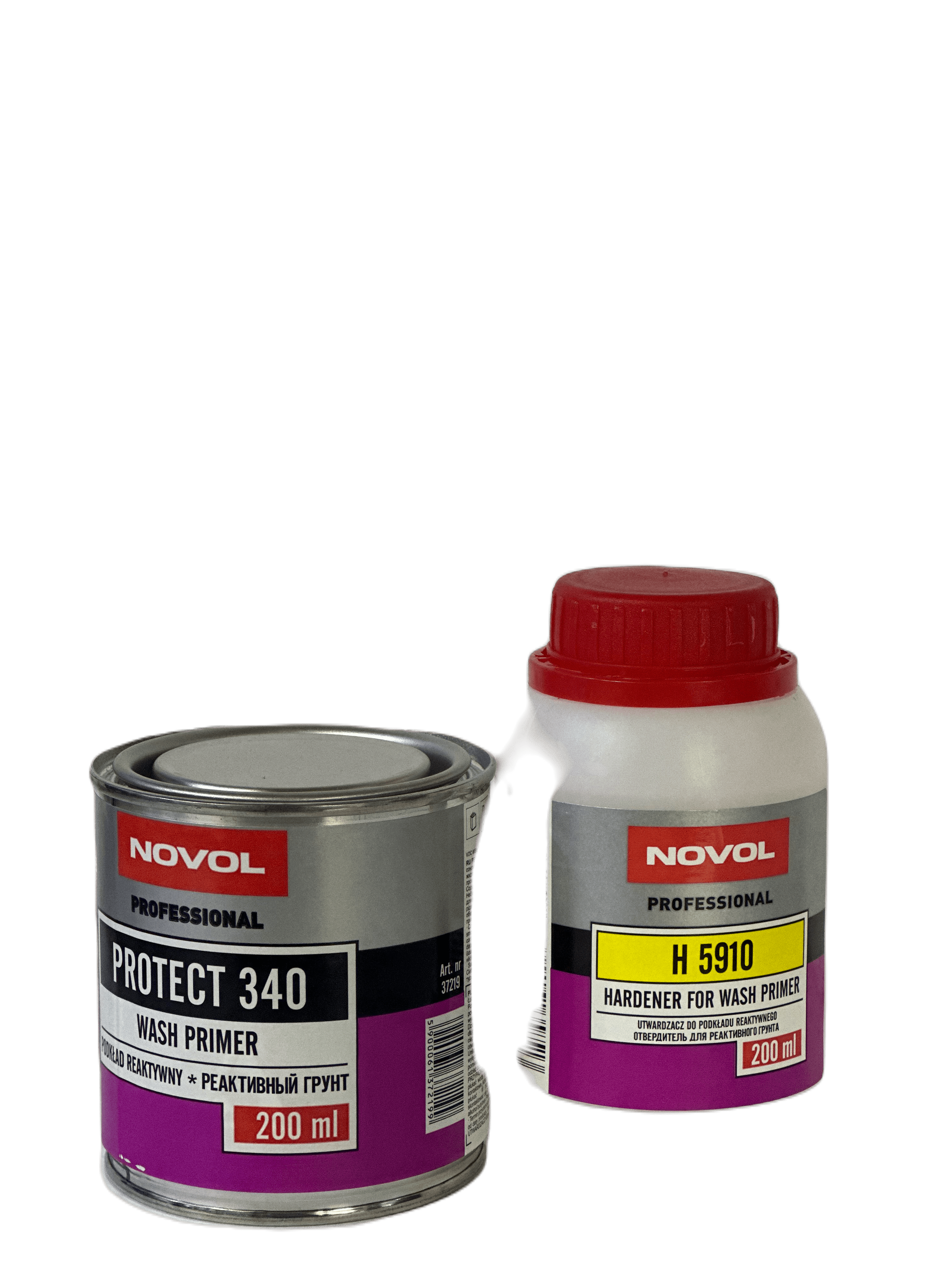 Грунт 1+1 HS РЕАКТИВНЫЙ PROTECT 340 0,2л+0,2л красный