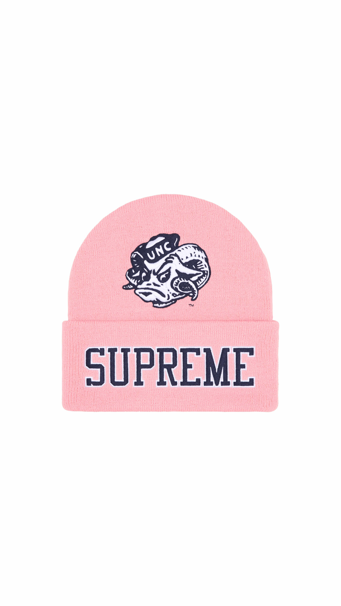 Supreme/Mitchell & Ness NCAA Beanie 'Pink' - Supreme