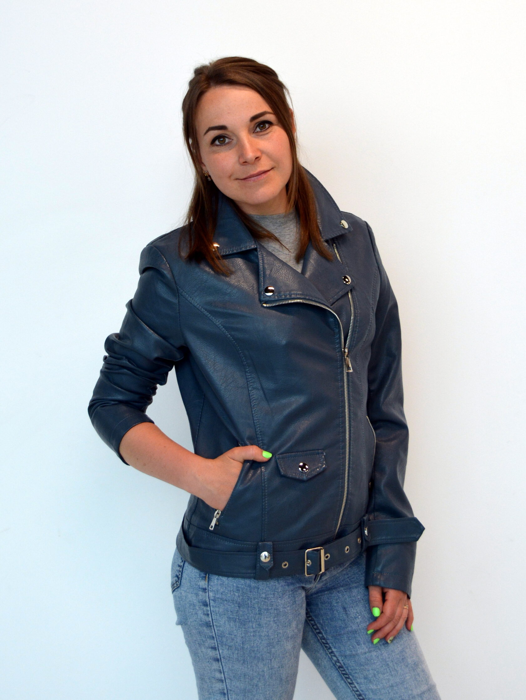 Куртка косуха Agnes, синияя