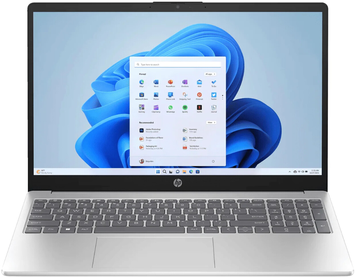 Ноутбук HP Laptop 15, Intel i7, 12 ГБ, 512 ГБ, Intel Iris Xe, Win 11