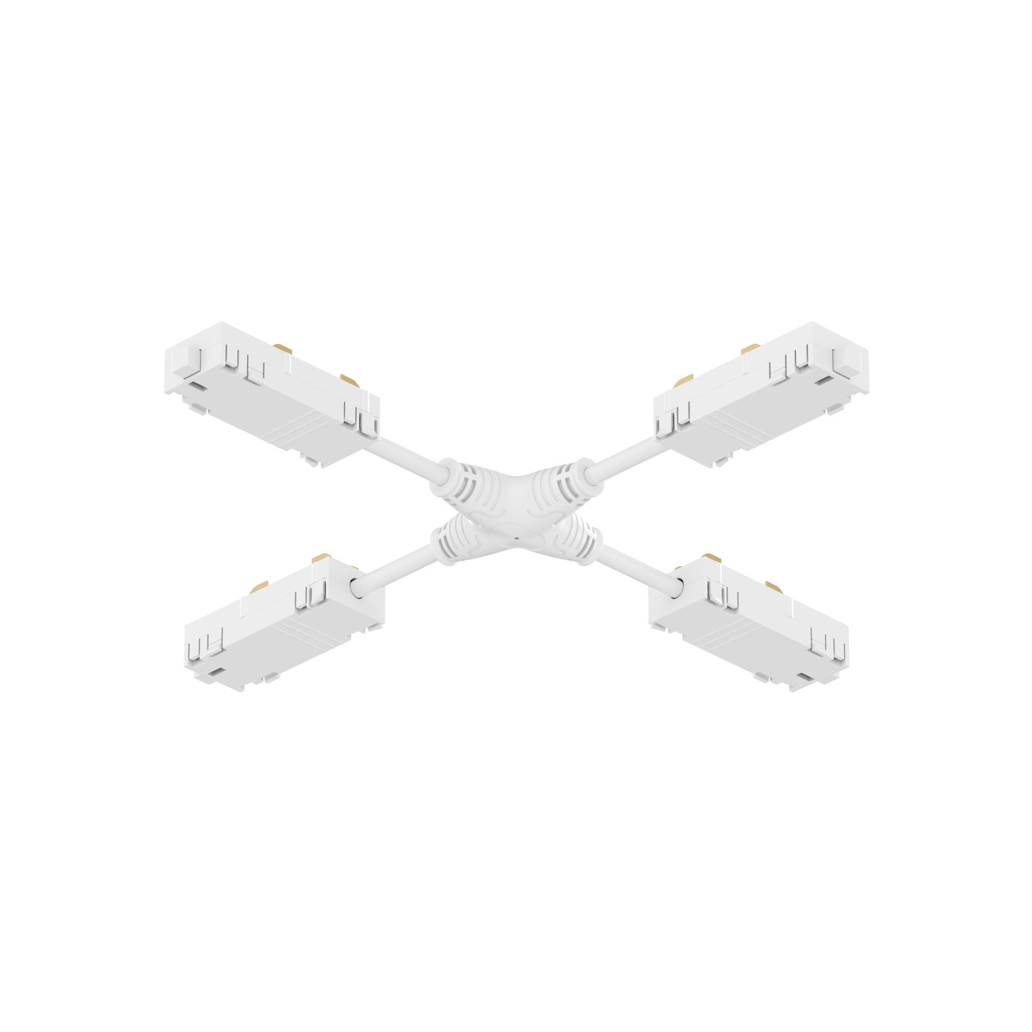 TR2116-WH Гибкий Х-образный, электрический коннектор трека SMART, белый - вид 3