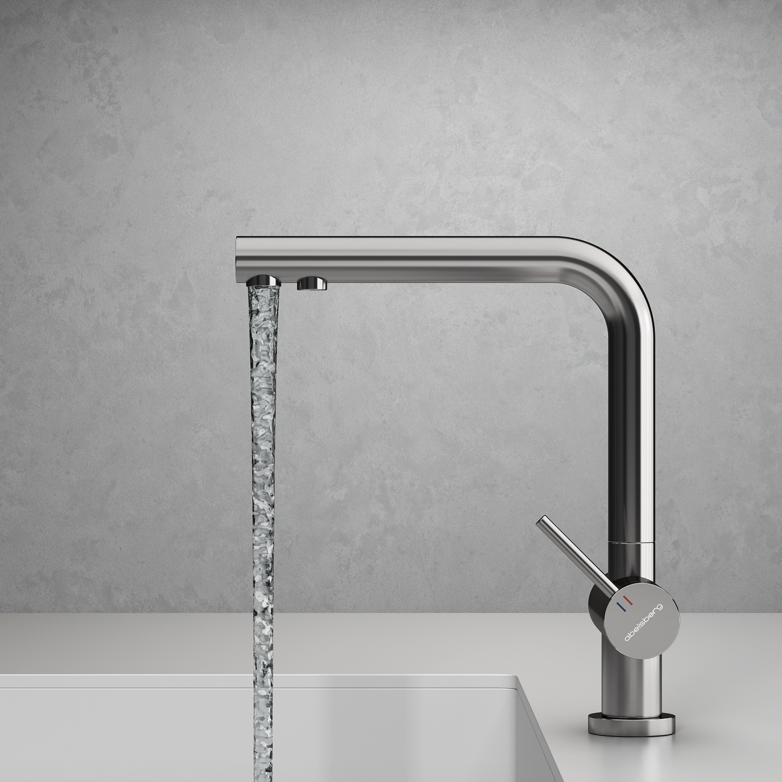 Смеситель для кухни Abelsberg Pura глянцевый с возможностью подключения фильтра для воды