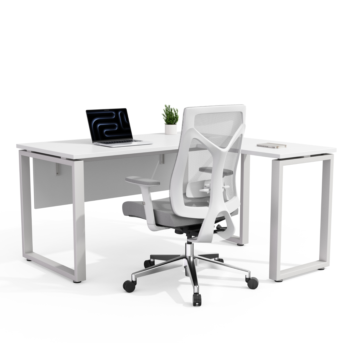 L-shaped table with storage SKYLAND NOVO 1600