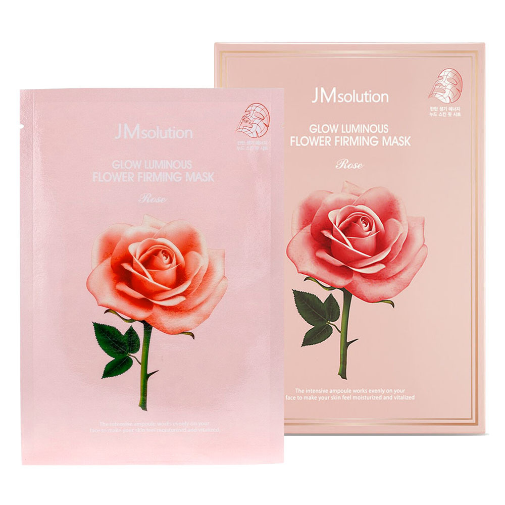 Glow solution. JMSOLUTION Glow Flower Firming Mask Rose. Тканевая маска с экстрактом дамасской розы JMSOLUTION. JMSOLUTION маска с экстрактом дамасской розы - Glow Luminous Flower Firming Mask, 30мл. JMSOLUTION Glow Luminous Flower Firming Toner 600 мл..