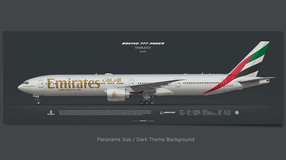 Emirates Boeing 777-300ER A6-EGX | Aviaposter
