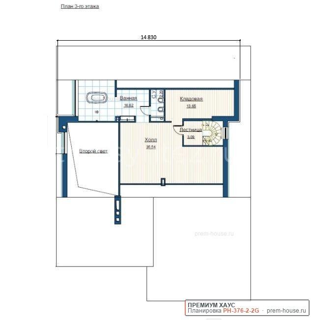 Планировка 3 этажа дома Премиум Хаус - Мельничный ручей К380, 376 м²— Премиум Хаус