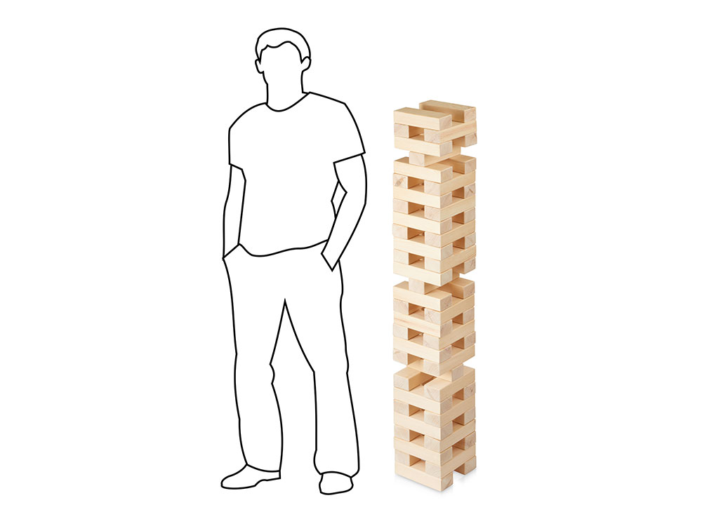 Игра из дерева "XL Tower", 57 брусков — фото 1