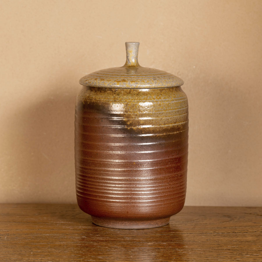 Чайница Нисин Тао дровяного высокотемпературного обжига с пепельной глазурью