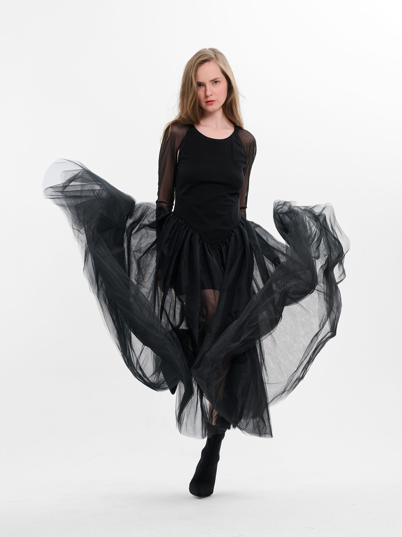 Платье Ла-Ла черное - XS - Черный