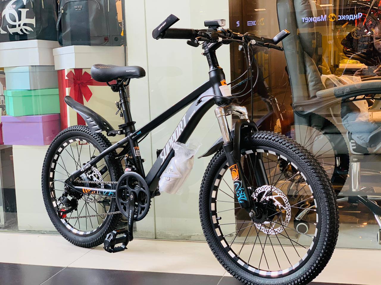 Велосипед горный детский скоростной SUPPORT 20'' 20s-21 черный - SUPPORT