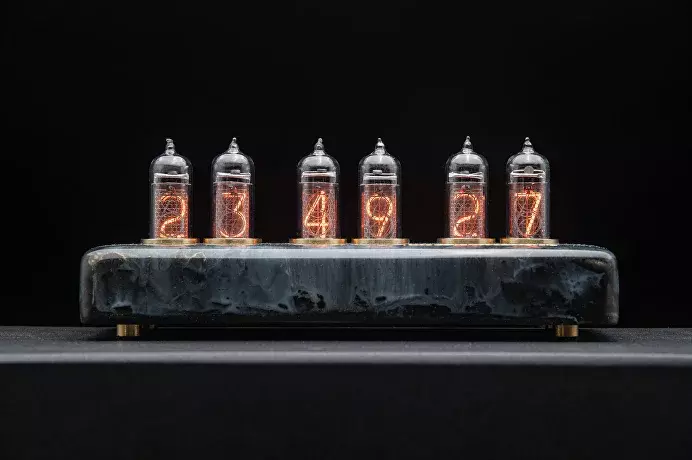 Galaxies: Milky Way nixie clock, view 2
