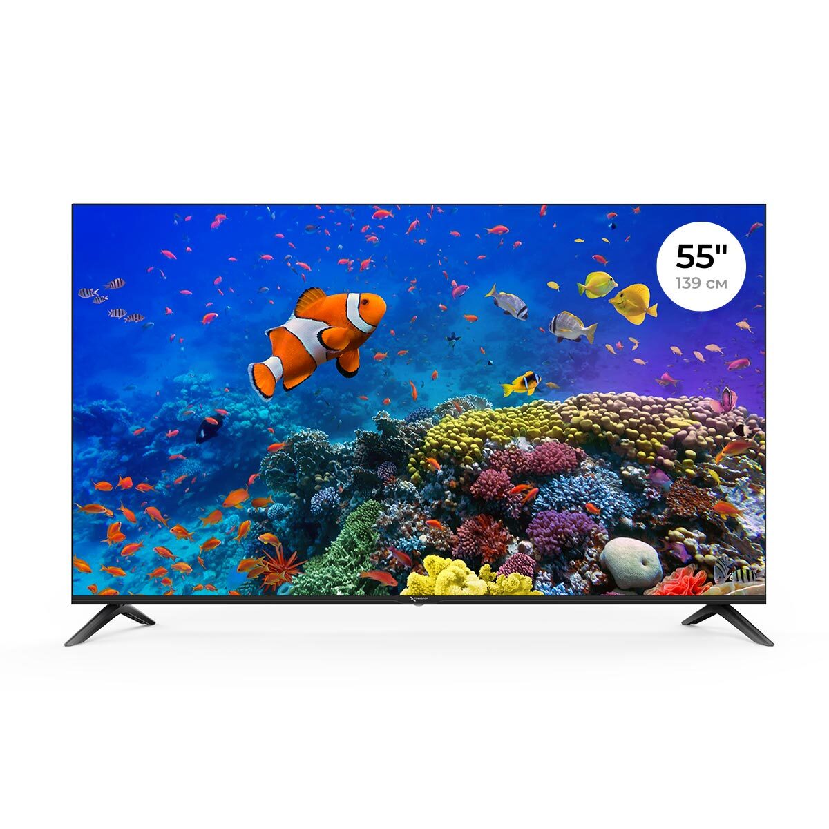 Телевизор Триколор 4K Ultra HD 55” H55U5500SA (+1 год подписки), черный - Триколор