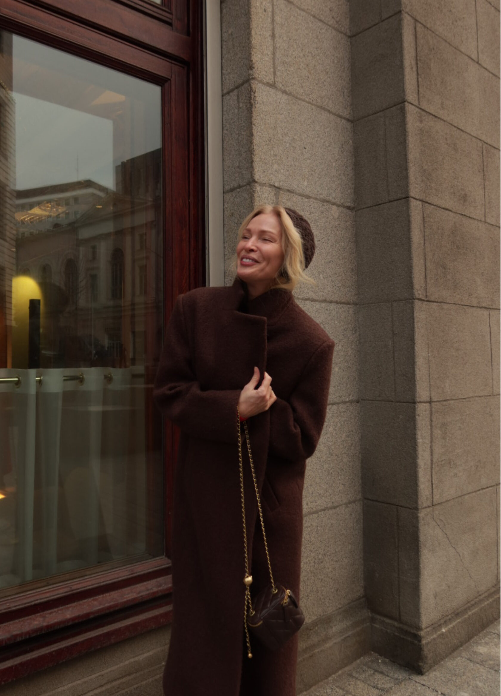 

Двубортное пальто Gentlewomen из итальянской шерсти - Коричневое, Chocolate;коричневый