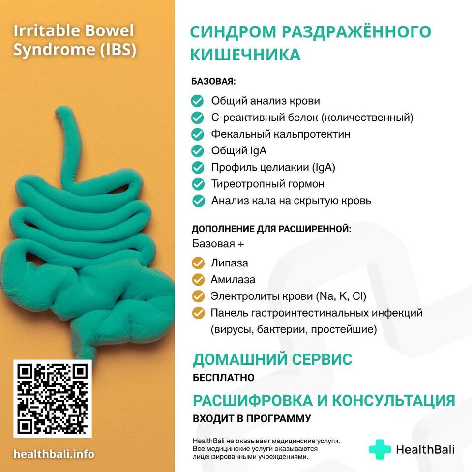 Диагностика синдрома раздраженного кишечника (СРК) – Состав программы