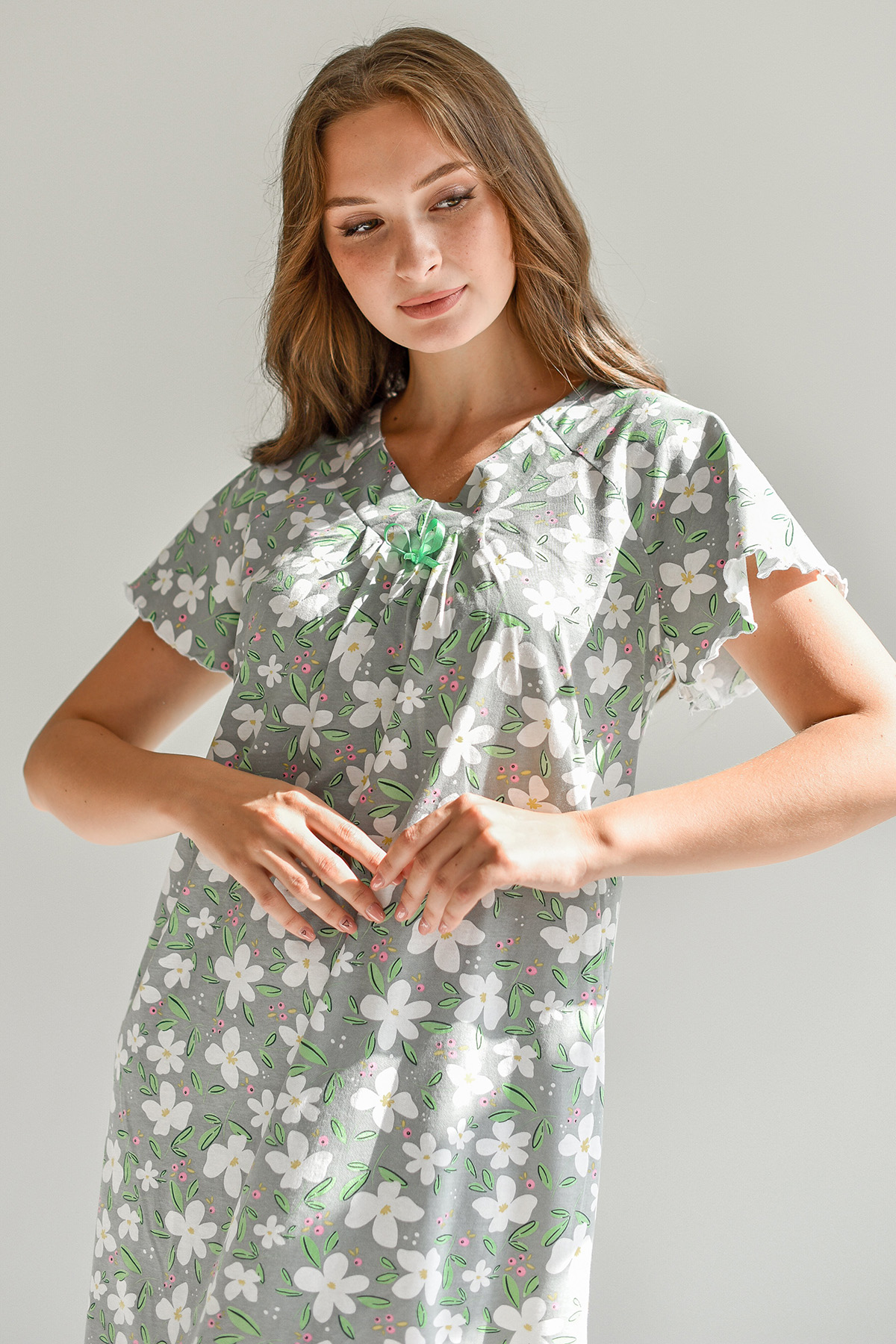 
Сорочка ночная женская "Полянка" (рукав)