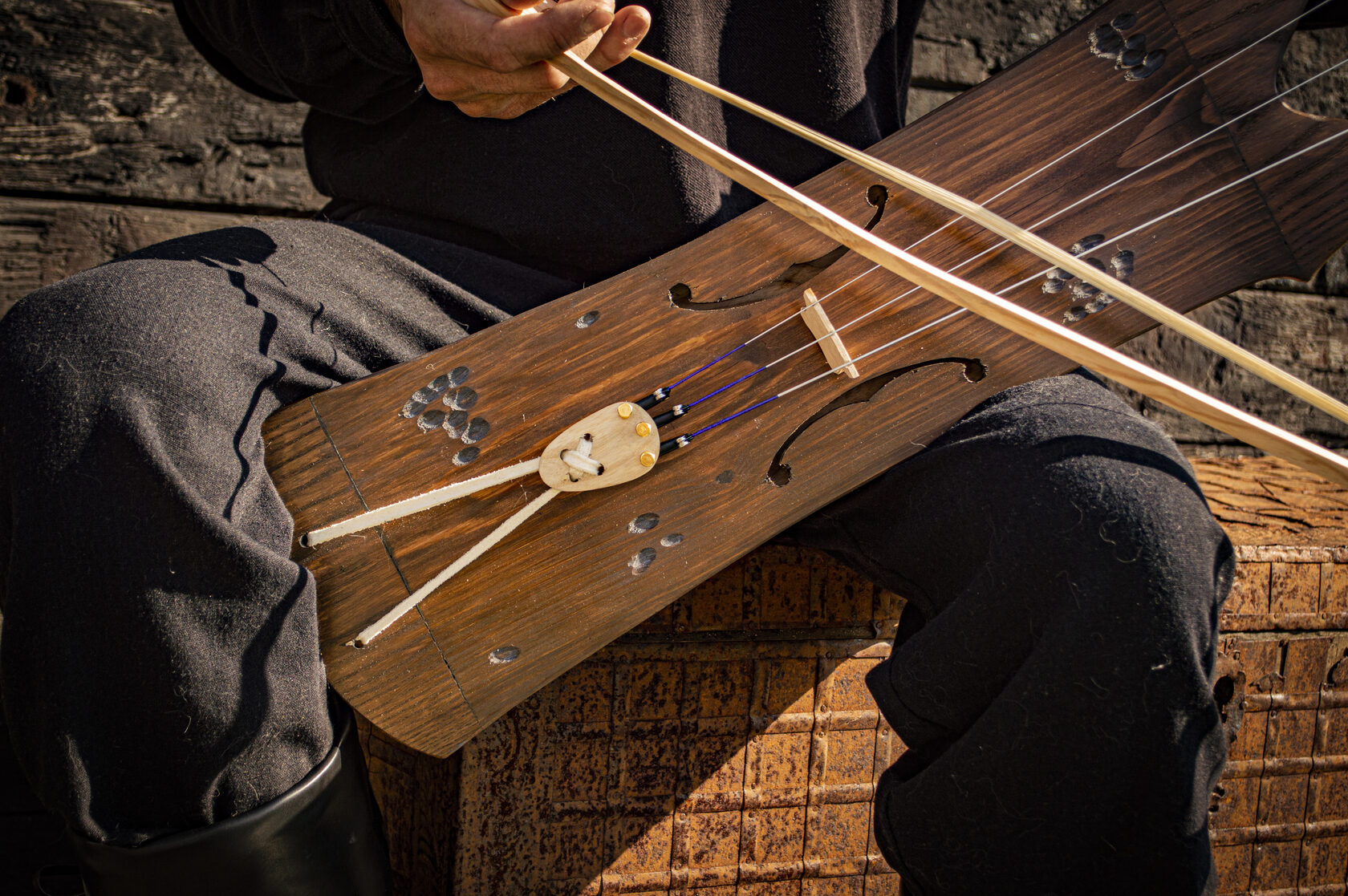 Handmade Bass Talharpa – Natural Solid Wood | YARuGA Workshop