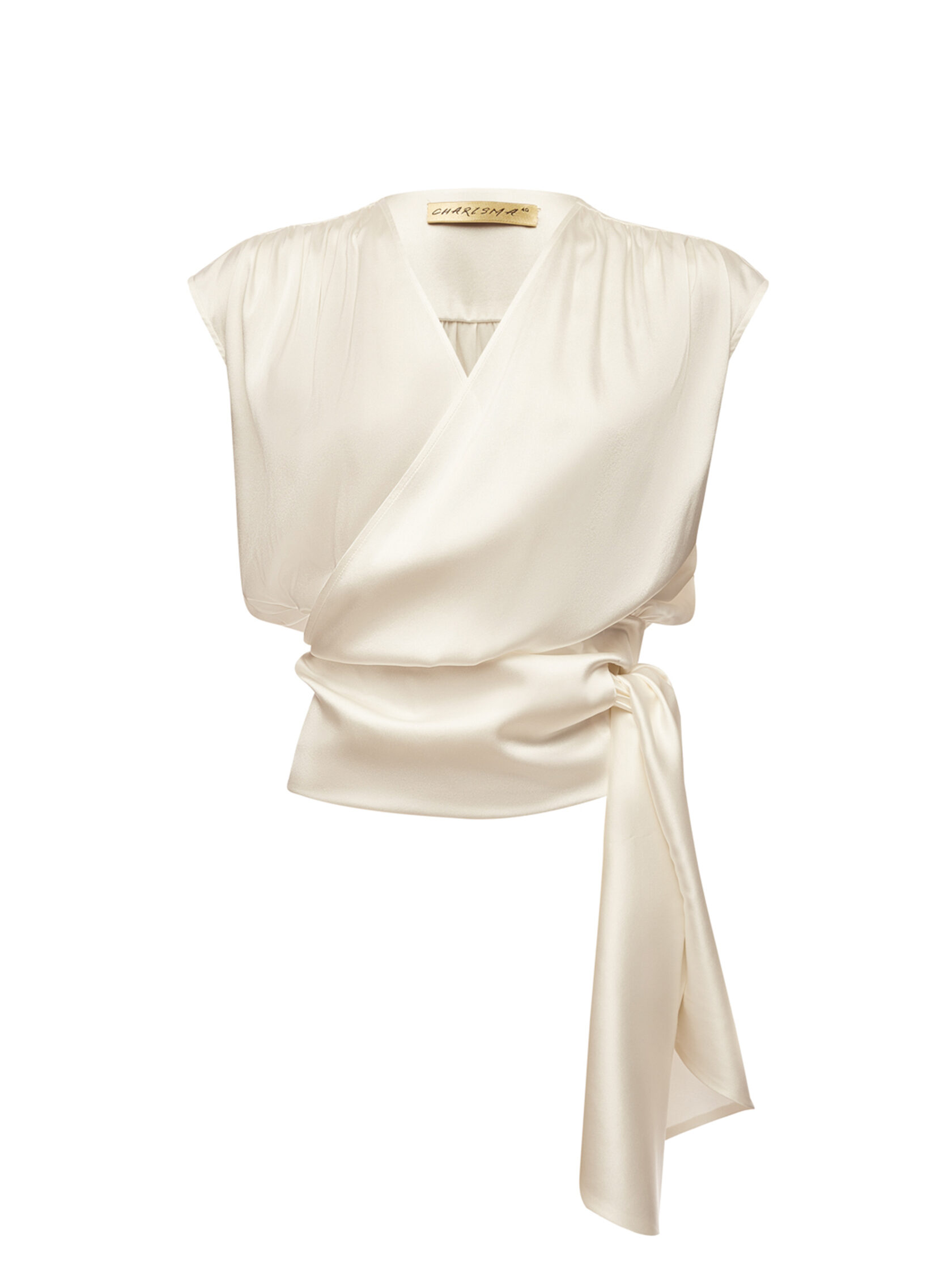 Блуза Элайн из натурального шелка белого цвета – купить в интернет ...