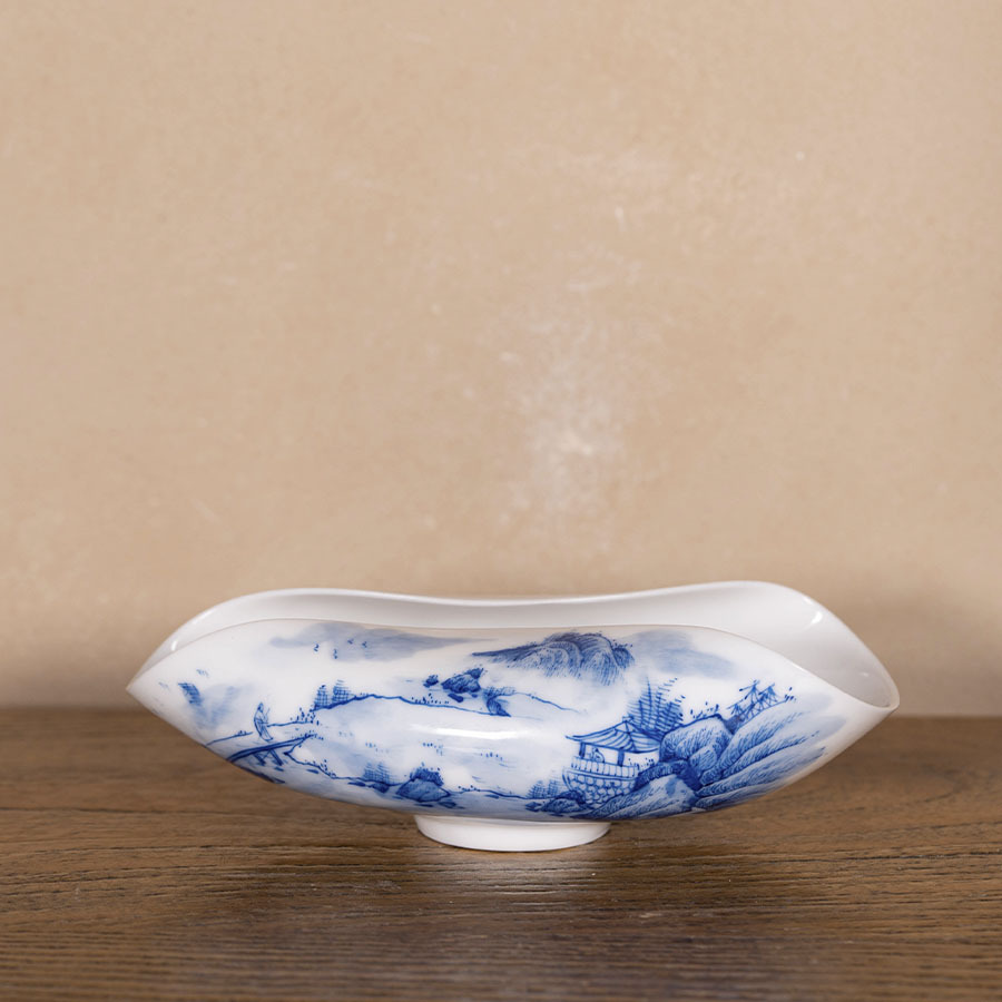 Чахэ фарфор Цинхуа с каллиграфией сутра Сердца