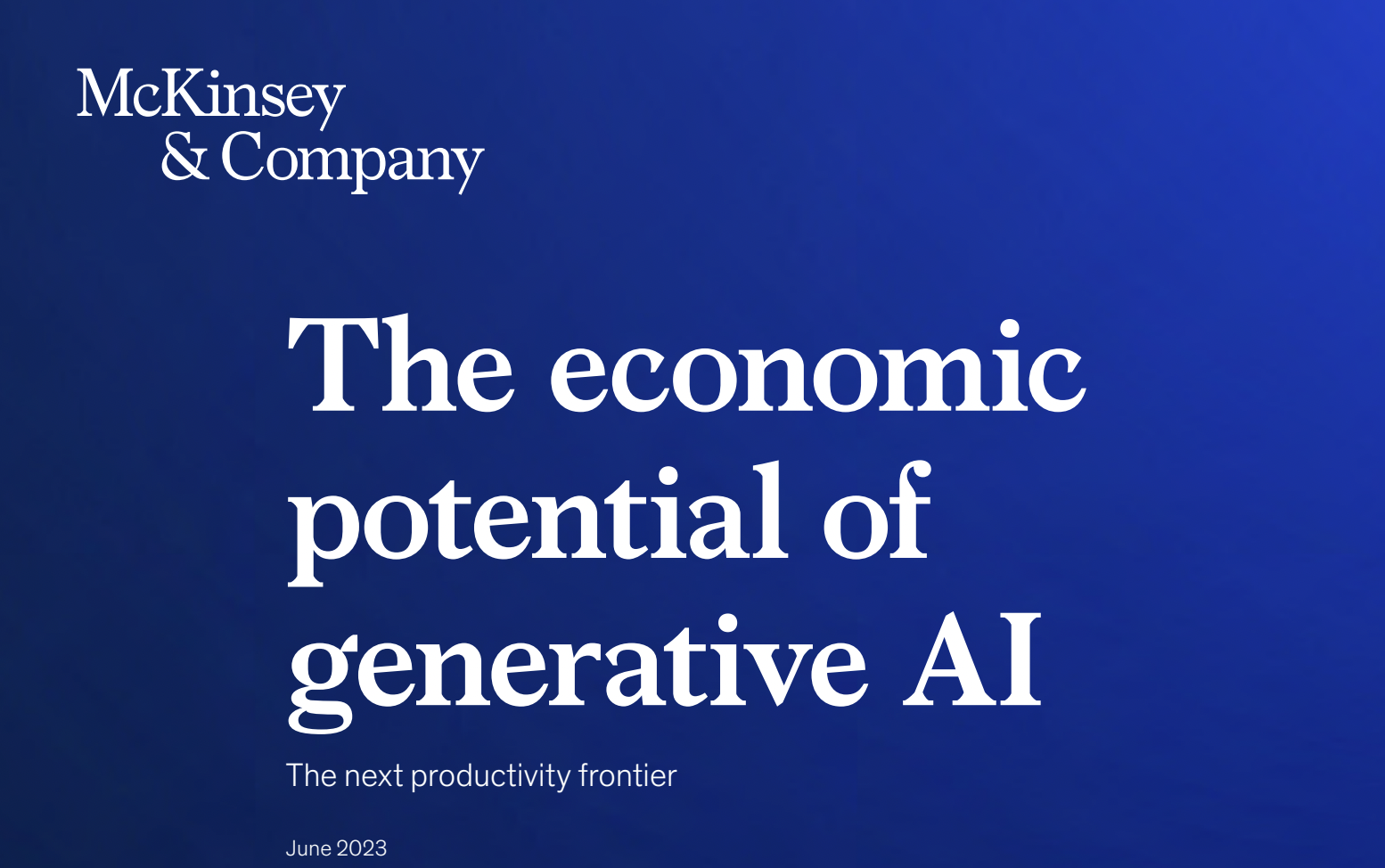 The economic potential of generative AI. Вся актуальная аналитика для ...