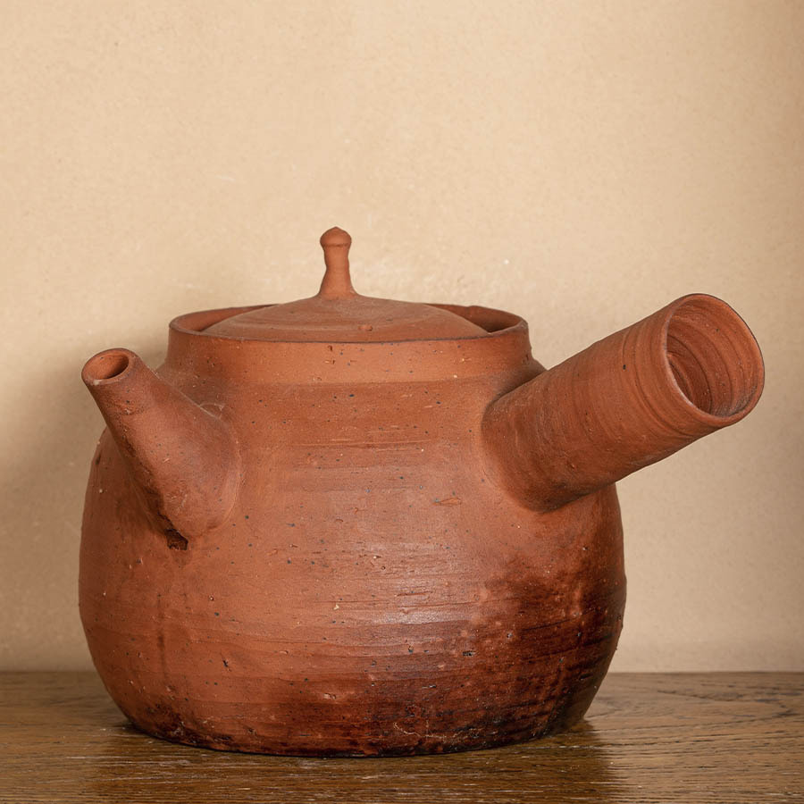 Чайник винтажный для кипячения воды чаочжоуский из красной глины для правой руки