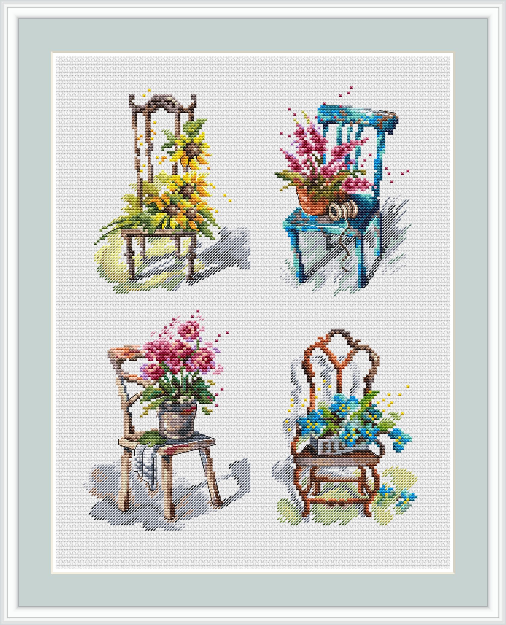 Chairs Cross Stitch Pattern