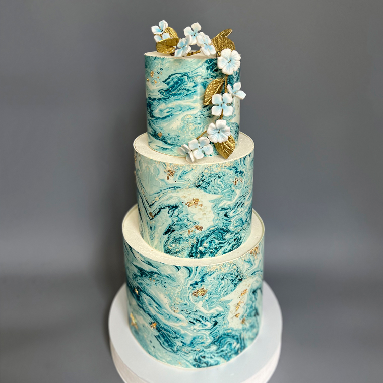 Торт Голубой мрамор